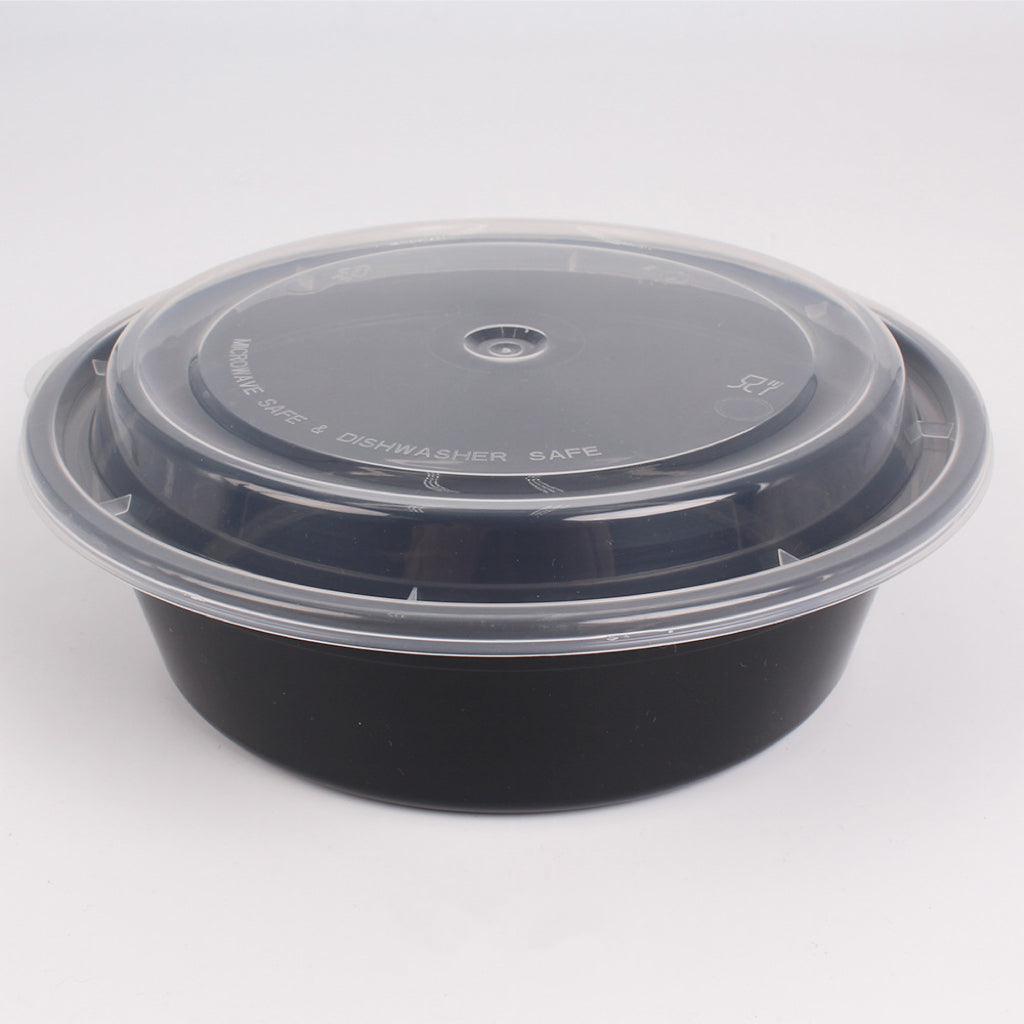 7“ 32oz Round Microwaveable Container (729) - 150 sets/case